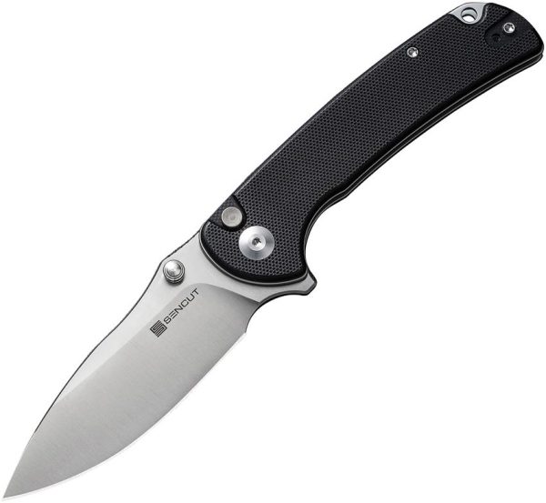 SENCUT Pulsewave Button Lock Black G10 Folding Knife