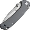 SENCUT Pulsewave Button Lock Folding Knife 3.5" Gray