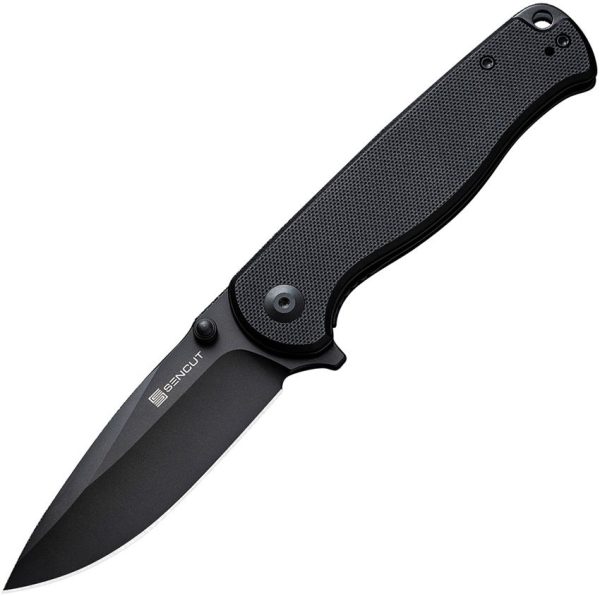 SENCUT Errant Linerlock Black G10 Drop Point Knife