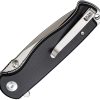SENCUT Errant Linerlock Black Micarta Folding Knife