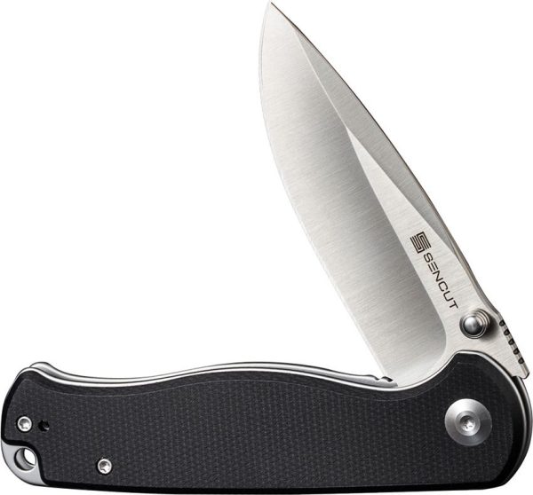 SENCUT Errant Linerlock Black Micarta Folding Knife