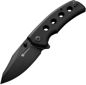 SENCUT Excalis Linerlock Black G10 Reverse Tanto