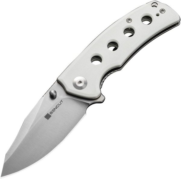 SENCUT Excalis Linerlock White G10 Reverse Tanto