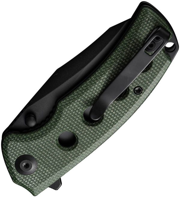 S230683_add_01.jpg SENCUT Excalis Linerlock Green Micarta Reverse Tanto