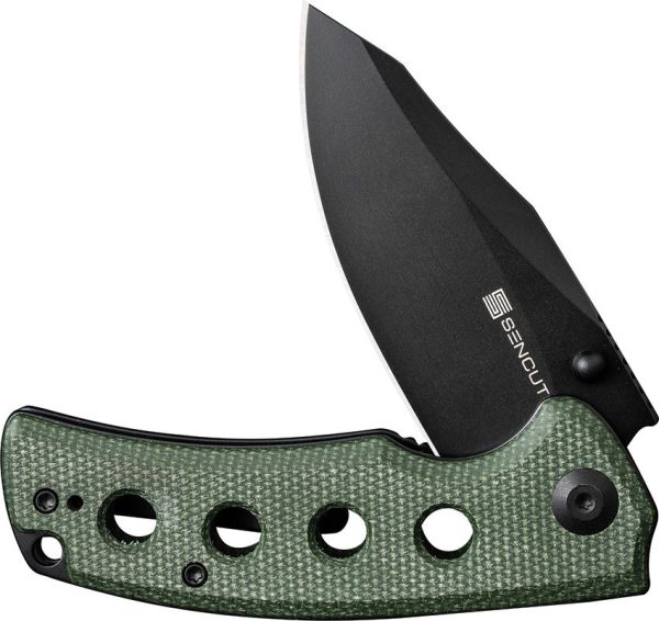 S230683_add_03.jpg SENCUT Excalis Linerlock Green Micarta Reverse Tanto