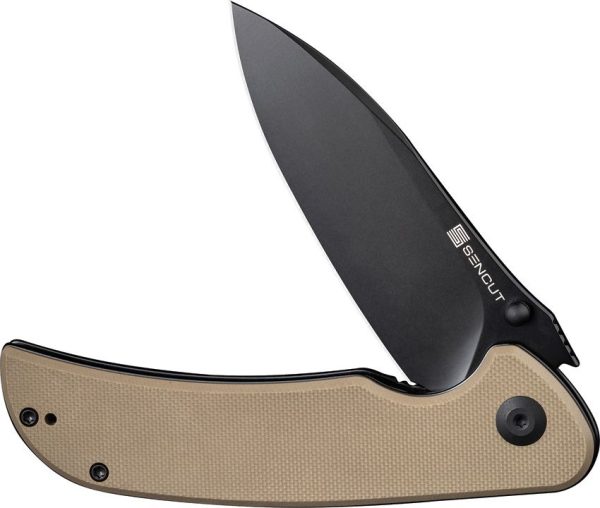 Sencut Borzam Linerlock - Tan G10 Handle