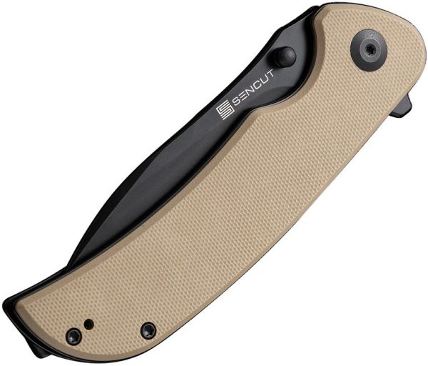 Sencut Borzam Linerlock - Tan G10 Handle