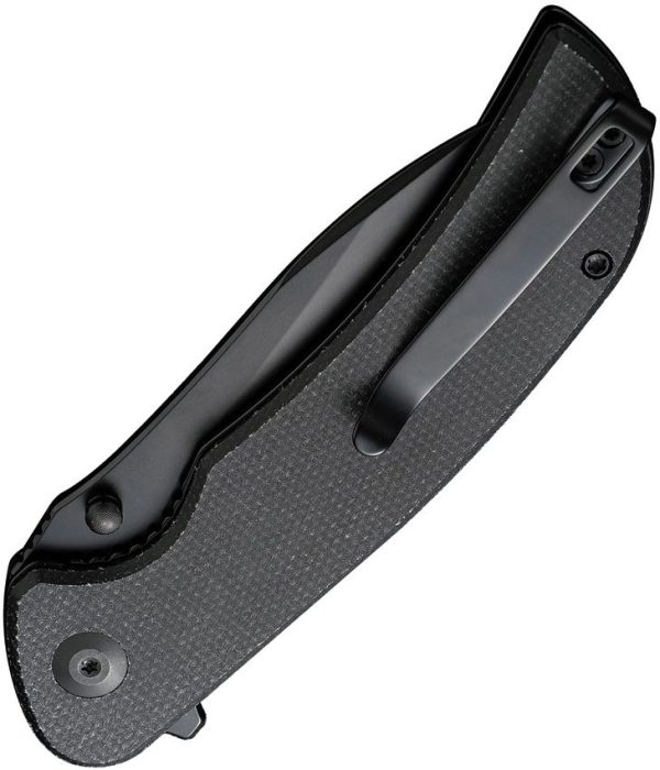 Sencut Borzam Linerlock - Black Canvas Micarta