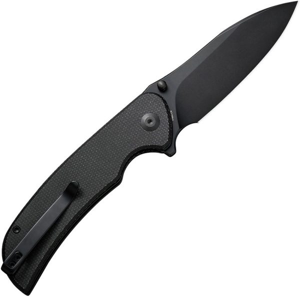 Sencut Borzam Linerlock - Black Canvas Micarta
