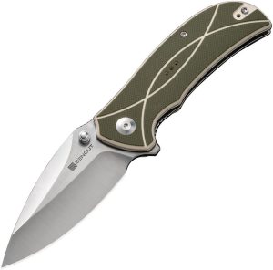 Sencut Hyrax Linerlock - Green Ivory G10