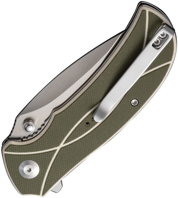 Sencut Hyrax Linerlock - Green Ivory G10