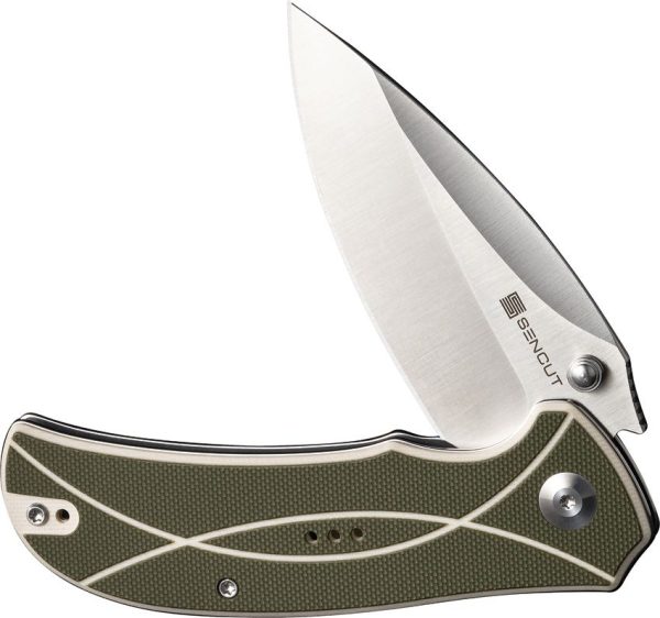 Sencut Hyrax Linerlock - Green Ivory G10