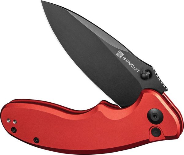 Sencut Cybrix Button Lock Red Aluminum Folding Knife