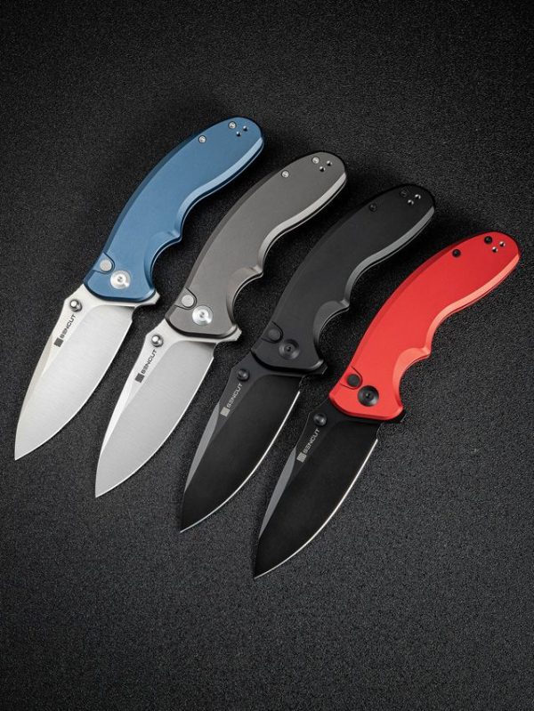 Sencut Cybrix Button Lock Red Aluminum Folding Knife