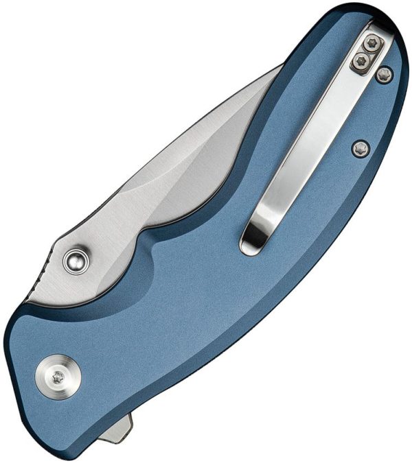 Sencut Cybrix Button Lock Blue Aluminum Folding Knife
