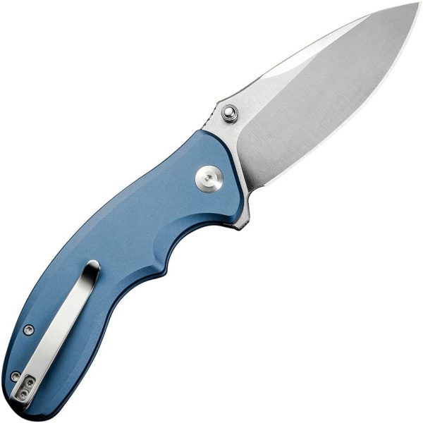 Sencut Cybrix Button Lock Blue Aluminum Folding Knife