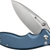 Sencut Cybrix Button Lock Blue Aluminum Folding Knife