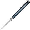 Sencut Cybrix Button Lock Blue Aluminum Folding Knife