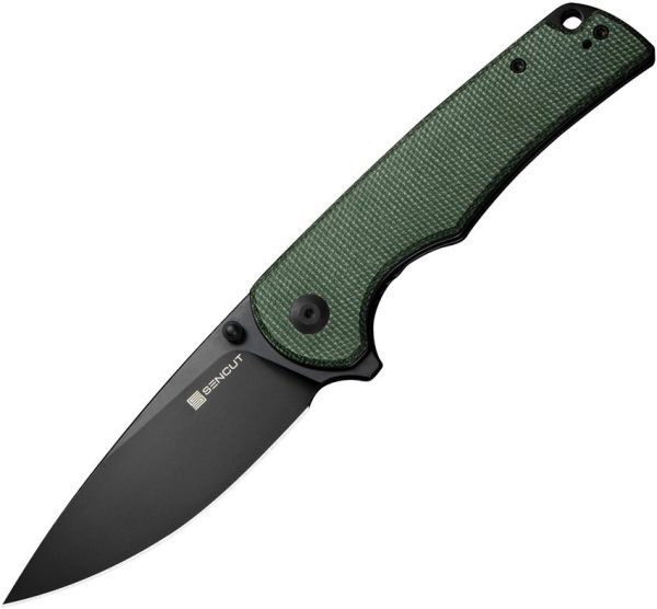 Sencut Praktisk Linerlock Green Micarta Drop Point Knife