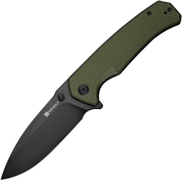 Sencut Skarnax Linerlock OD Green G10 Drop Point Knife