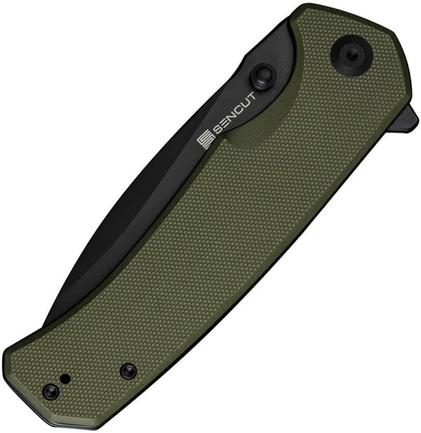 Sencut Skarnax Linerlock OD Green G10 Drop Point Knife