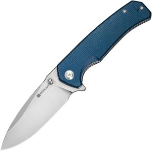 Sencut Skarnax Linerlock Blue Micarta Drop Point Knife