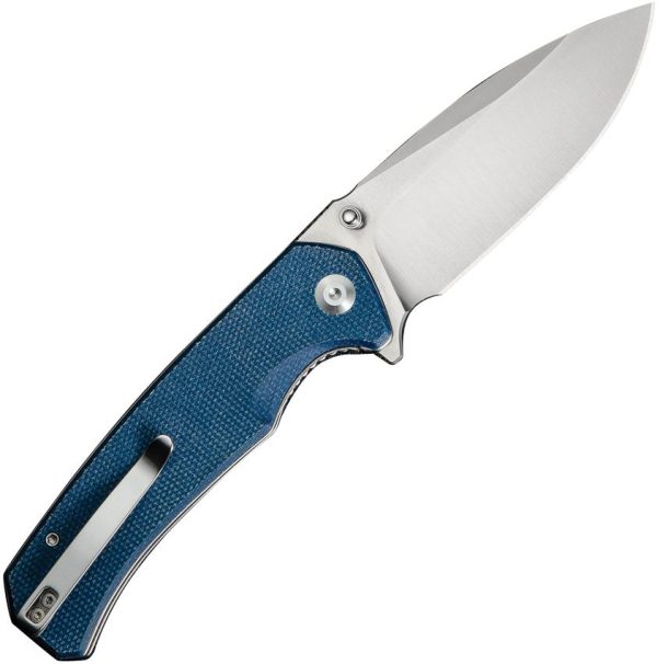 Sencut Skarnax Linerlock Blue Micarta Drop Point Knife