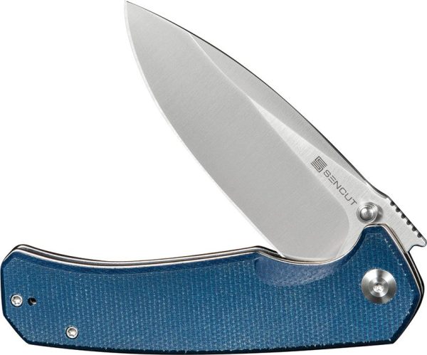 Sencut Skarnax Linerlock Blue Micarta Drop Point Knife