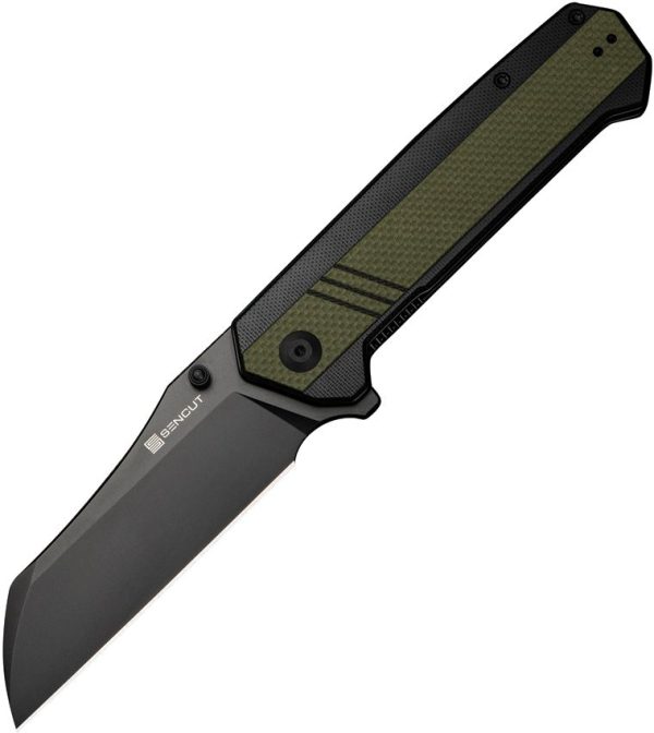 Sencut Draxor Linerlock Black/Green G10 Sheepsfoot Knife
