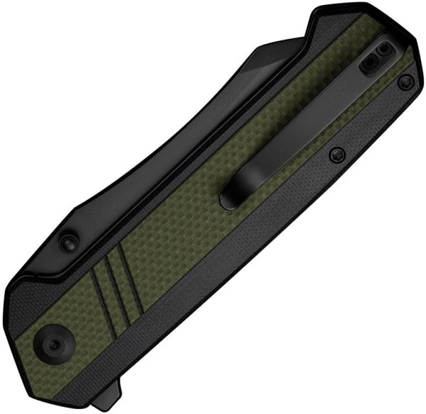 Sencut Draxor Linerlock Black/Green G10 Sheepsfoot Knife
