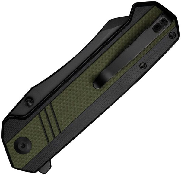Sencut Draxor Linerlock Black/Green G10 Sheepsfoot Knife