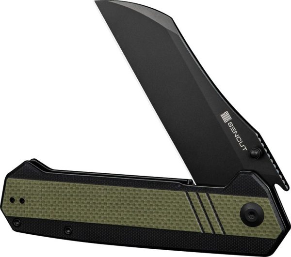 Sencut Draxor Linerlock Black/Green G10 Sheepsfoot Knife