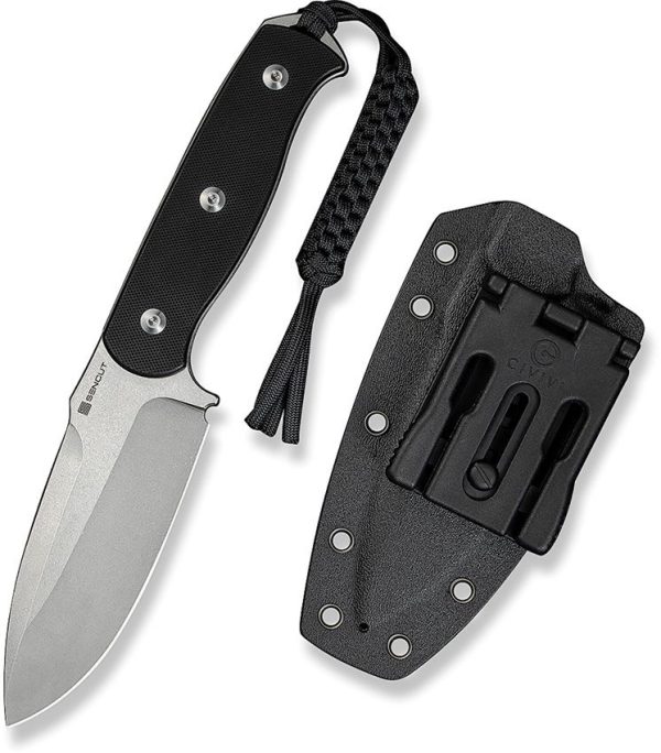 SENCUT Toxodon Fixed Blade - Black G10 Drop Point