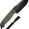 SENCUT Toxodon Fixed Blade - OD Green G10 Drop Point