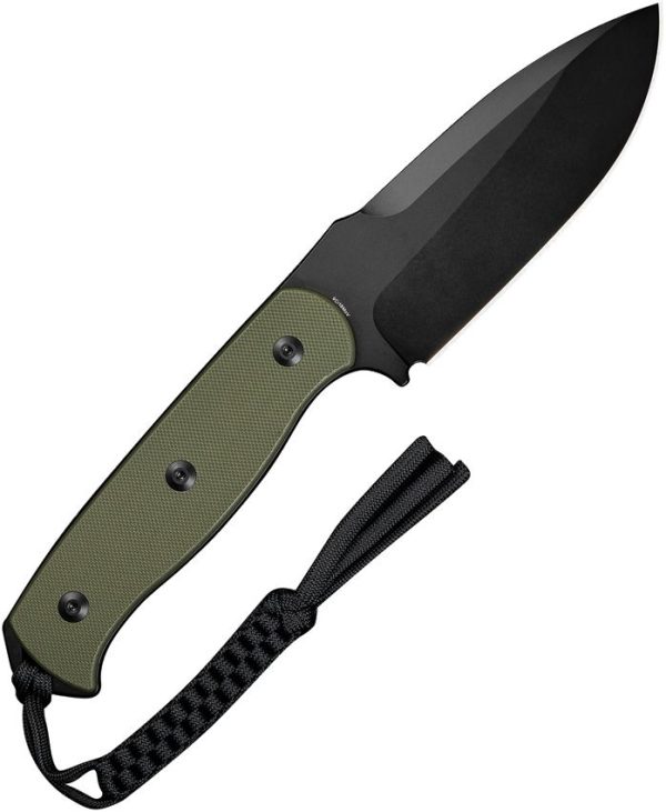 SENCUT Toxodon Fixed Blade - OD Green G10 Drop Point