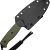 SENCUT Toxodon Fixed Blade - OD Green G10 Drop Point