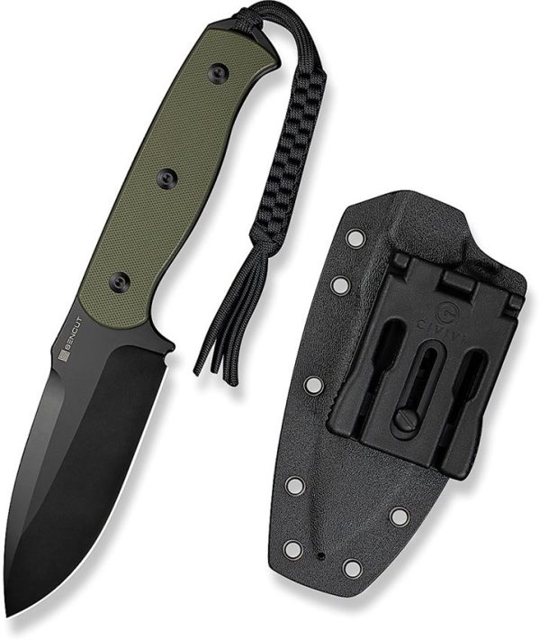 SENCUT Toxodon Fixed Blade - OD Green G10 Drop Point