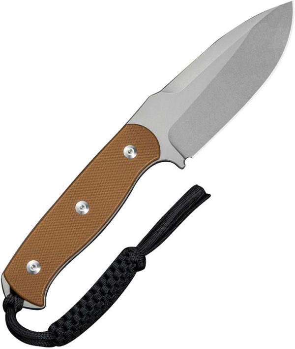 SENCUT Toxodon Fixed Blade - Brown G10 Drop Point