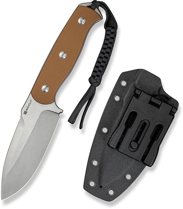 SENCUT Toxodon Fixed Blade - Brown G10 Drop Point