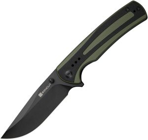 S240572.jpg SENCUT Regnator Linerlock - Black/OD G10 Clip Point
