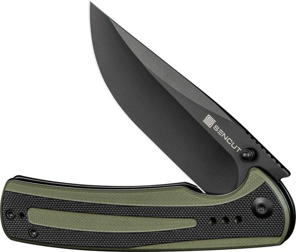 S240572_add_02.jpg SENCUT Regnator Linerlock - Black/OD G10 Clip Point