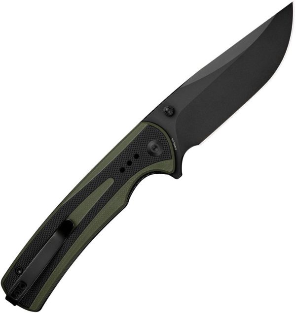 S240572_add_03.jpg SENCUT Regnator Linerlock - Black/OD G10 Clip Point