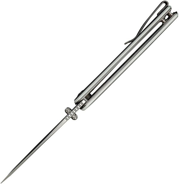 S240573_add_04.jpg SENCUT Regnator Linerlock - White/Black G10 Clip Point