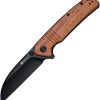 SENCUT Awassi Linerlock - Brown Wood Sheepsfoot
