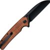 SENCUT Awassi Linerlock - Brown Wood Sheepsfoot