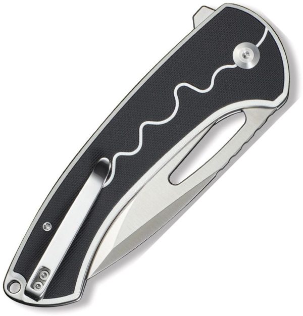 S24082A1_add_01.jpg SENCUT Squiggy Button Lock - Black/White G10 Drop Point