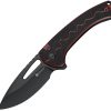 SENCUT Squiggy Button Lock Red G10 Folding Knife