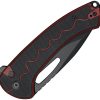 SENCUT Squiggy Button Lock Red G10 Folding Knife
