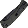 SENCUT Slybolt Crossbar Lock Dark Green Micarta Knife