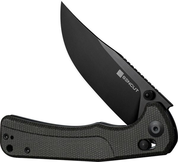 SENCUT Slybolt Crossbar Lock Dark Green Micarta Knife